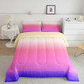 Feelyou Ombre Comforter Twin, Pink Purple Ombre Comforter Set for Boys Girls Rainbow Gradient Duvet Set 2Pcs
