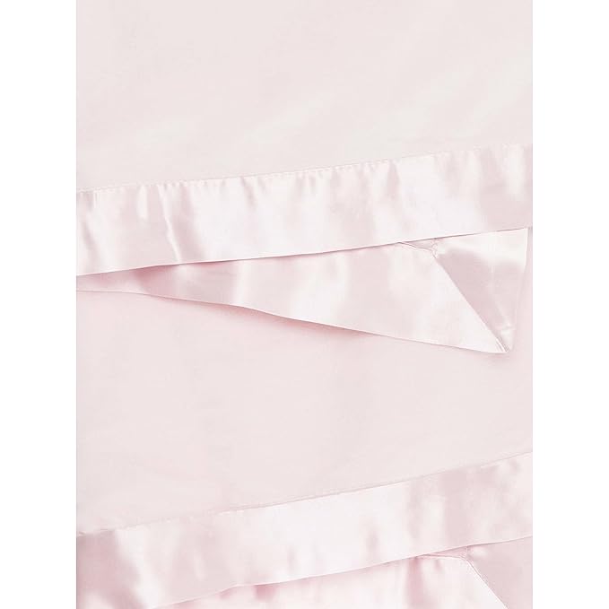 Little Giraffe Baby Blanket - Velvet Soft Blanket with Satin Trim - Baby Stroller Blanket - Newborn Baby Essentials & Baby Gifts - 29x35" - Pink