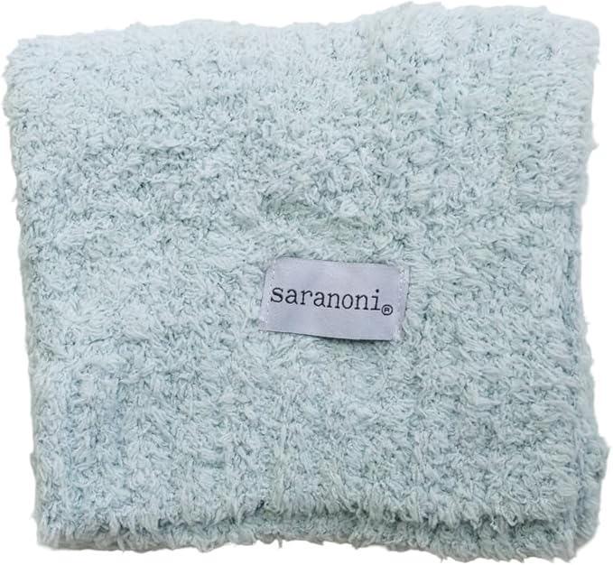 SARANONI Bamboni Baby Blanket | Luxury Plush Super Soft Blanket | Breathable Comfort Infant Baby Blankets for Boys & Girls | Sky Blue, Mini - 15” x 20”