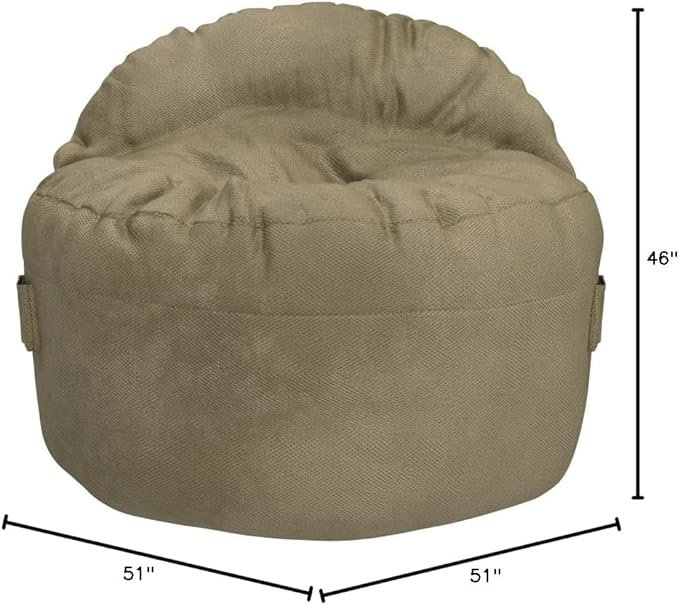 CordaRoy's NEST Gaming Bean Bag Chair-Convertible Bean Bag Chair -Washable Chenille Cover with Pockets for Remote, Controllers-for Living Room,Basement-King Size-Moss|Made in The USA