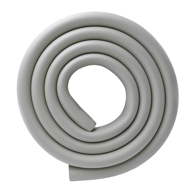 M2cbridge U Shape Extra Thick Furniture Table Edge Protectors Foam Baby Safety Bumper Guard 6.5 Ft (Grey with 4 Corners)