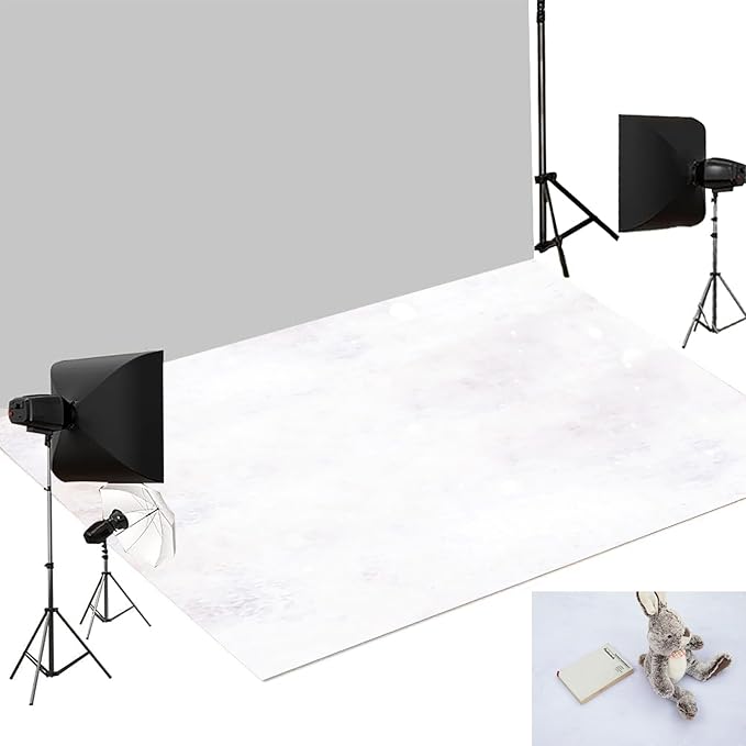 Kate Light White Floor Mats Photography Floor Mats Printed Rubber Mat Newborn Photography Drops for Photo Studio Props 5x4ft