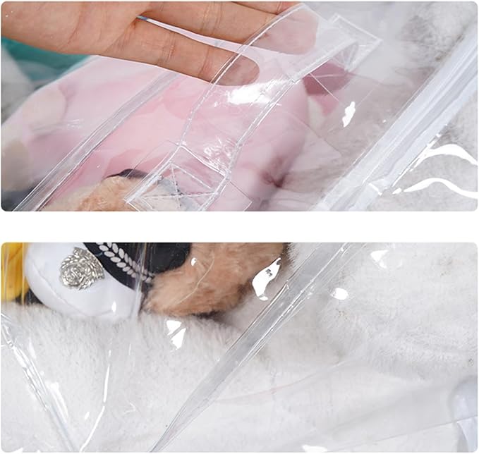 Bean Bag Chair for Stuffed Animals - Large Clear Plush Toy Storage with Soft Fabric Cover, Durable Zipper Closure with Easy Access Function, Organizer Chair for Bedroom Playroom Living Room Closet