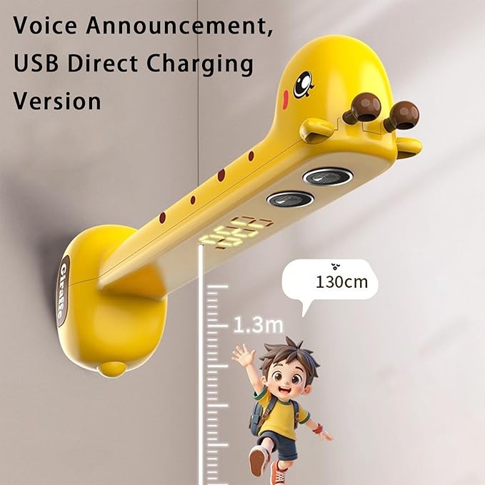 Ultrasonic Height Stadiometer - Height Growth Chart Wall Hanging Measuring Ruler | Rechargeable Growth Tracker | Smart Digital Measuring Device for Baby Toddler Boys Girls Children Bedroom