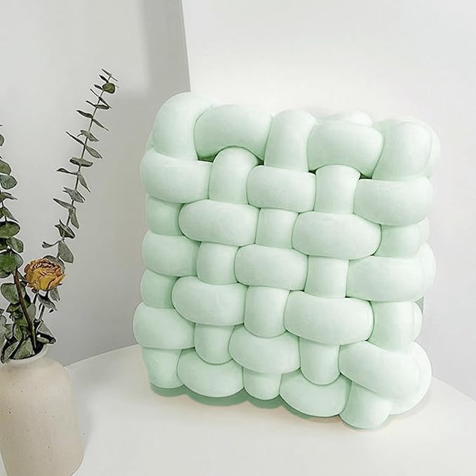 Velvet Chunky Yarn Bulky Giant Arm Knitting Yarn, Super Soft Jumbo Tube Weight, Fluffy DIY Crochet Hand Making Washable for Blanket, Pet Bed, Rugs Pillow (2.2lb-Light Green)