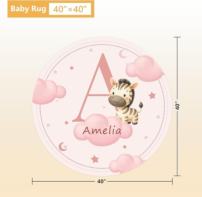 Personalized Baby Crib Bedding Set, 5 Pcs Custom Name Nursery Bedding Set, Pink Zebra Baby Bedding Set for Girls Boys, Double Layer Crib Sets, Customized Gifts for Infants Toddlers New Parents