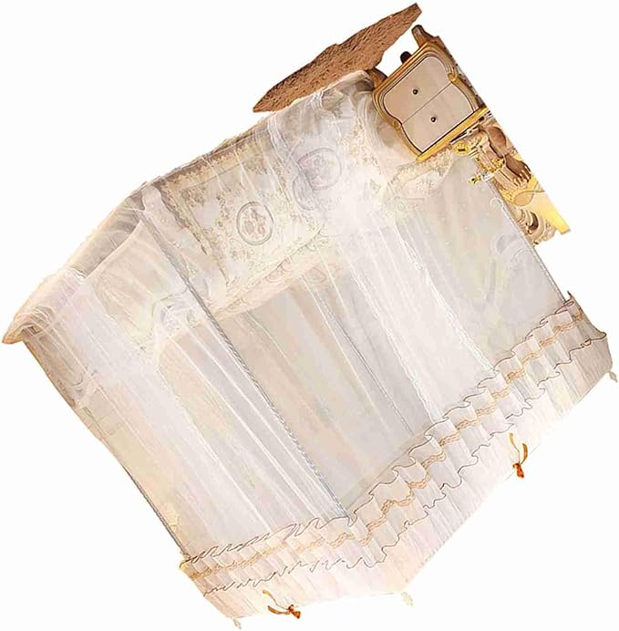 Canopy Bed Curtains Bed Drapes, Luxury Princess Four Corner Post Curtain Canopy Netting Net Bedding (180 * 200 * 200)