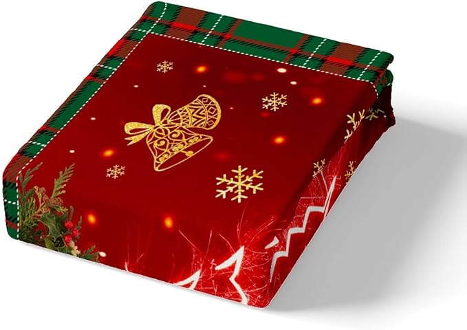 Feelyou Christmas Bedding Set Kids Cartoon Santa Claus Comforter Cover Set for Boys Girls Christmas Tree Xmas Theme Duvet Cover Breathable Snowman Bedspread Cover Room Decor Quilt Cover Toddler Size