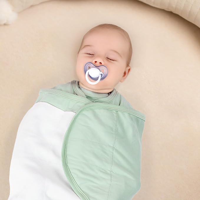 2-Pack 0.5 TOG Newborn Sleep Sack, All-in-One Swaddle Wrap with Silent Velcro for Infants (0–3 Months)