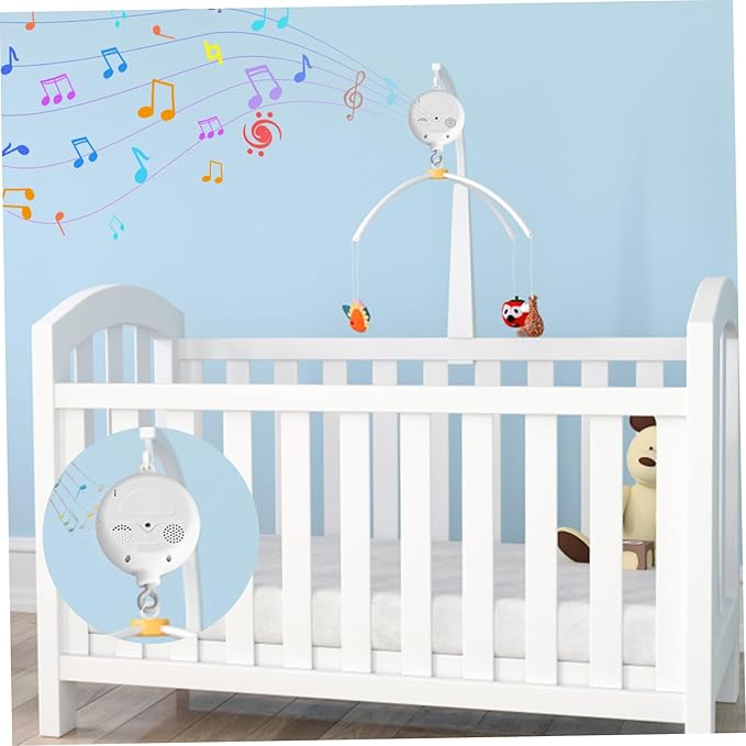 Mobile for Crib Crib Mobile Motor 35 Lullabies Volume Adjustable Music Box Spinner with Rotating Hook for Baby Boys Girls