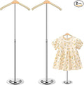 Huaerle 2 Pcs Child T Shirt Display Stand Adjustable Clothes Rack Display Flexible Shoulder Stand Portable Clothes Hanger Clothing Hanging Rack for Garment Coat Retail Vendor, Height 16-27.9In