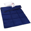 ZPECC Toddler Down Alternative Comforter, 39x47 Hypoallergenic Baby Blanket Quilt, Soft Breathable Lightweight All Season Kids Duvet Insert for Crib Stroller Cot Daycare, Blue Stripe