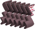 12 Pack Soft Corner Protector Baby Proofing Edge and Corner Guards, Table Corner Protectors for Furniture, Safety Pre-Taped Rubber Corner Covers for Fireplace, Stair, Cabinet (Brown)