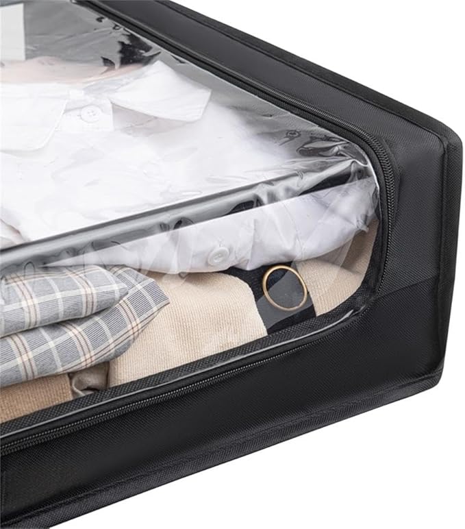 Pemberly Row Set of 2 Under-Bed Rolling Storage Container with Transparent Cover