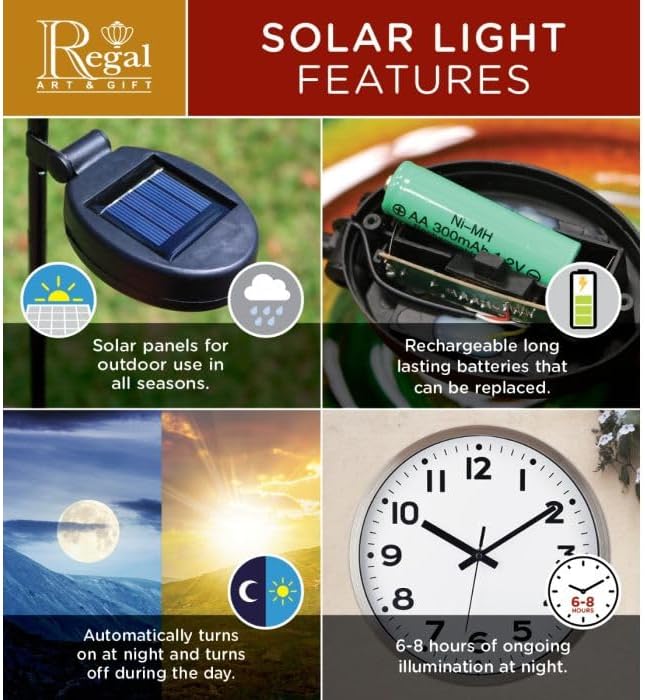 Regal Art & Gift Hot Air Balloon Solar Lantern – Hanging Solar-Powered LED Lights, Waterproof Portable Decorative Outdoor Lamp Made of Metal & Glass for Garden, Patios & Pathway – Green