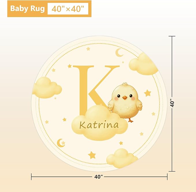 Personalized Crib Bedding Set, 5 Pcs Custom Nursery Bedding Sets with Name, Infant Bedding Set for Baby Girl Boy, Yellow Chick Double Layer Baby Crib Set, Toddlers Babies Kids Customized Gifts