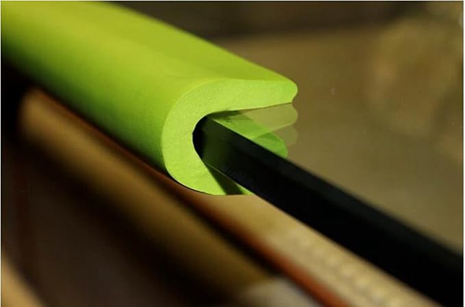 M2cbridge U Shape Extra Thick Furniture Table Edge Protectors Foam Baby Safety Bumper Guard 6.5 Ft (Green)