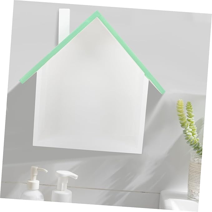 Uonlytech Unique House-Shaped Floating Shelf Wooden Wall-Mounted Storage Rack for Bedroom Sundries Display Practical and Stylish Wall Decor for Living Office Kitchen