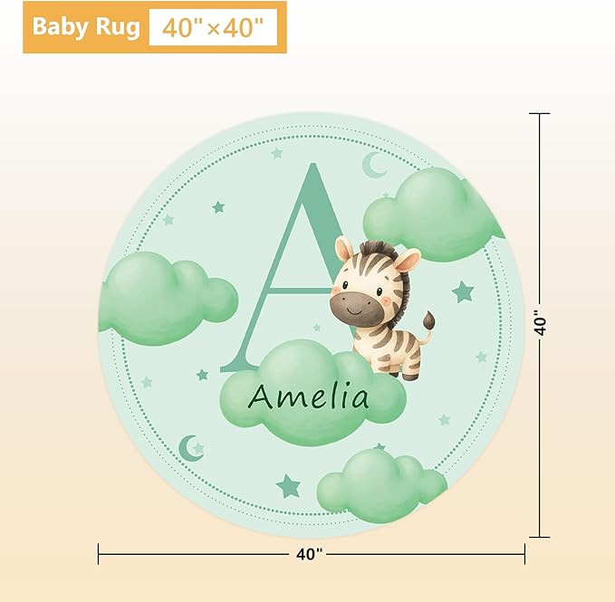 Custom Crib Bedding Set, 5 Pcs Personalized Name Baby Crib Sets for Newborns Infants Toddlers, Green Zebra Nursery Bedding Set for Boys Girls, Double Layer Baby Bedding Sets Customized Gifts