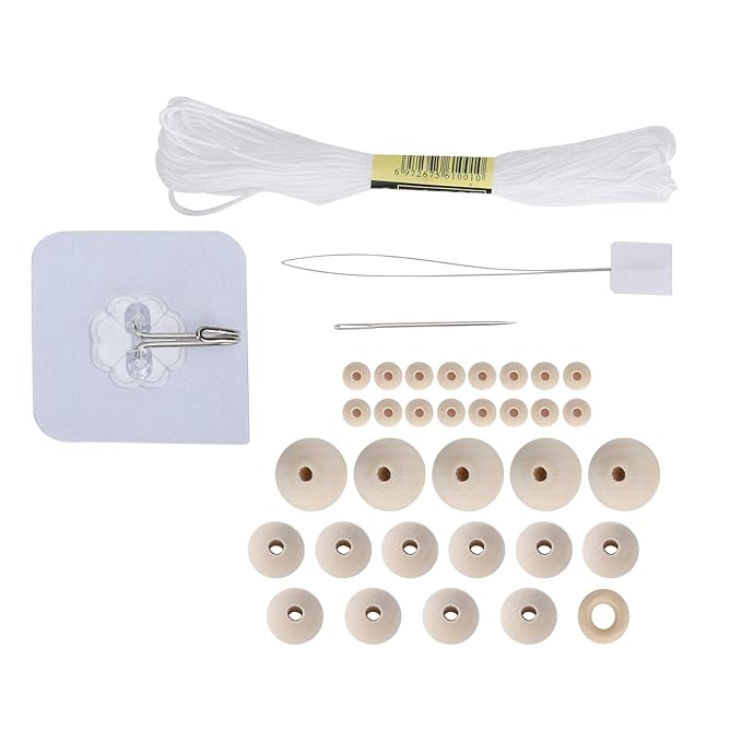 DIY Baby Wooden Mobile Hanger Round, Bed Bell Frame for Crafts Mobile Kit Wind Chime Bell for Room Home Decor Gift for Kids Wooden Mobile Kit