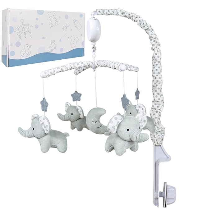 Crib Mobile Toy - Wind-Up Cradle, High Contrast Mobiles with Adorable Animal Figures for Visual Engagement | Nursery Decor for Boys, Girls, Soothing Playtime, Early Sensory Development Moments
