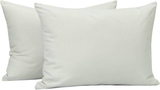 NTBAY Zippered Toddler Pillowcases Set of 2, 100% Brushed Microfiber 13x18 Pillowcases, Super Soft and Cozy Travel Kids Nursery Pillow Cases, 13x18 Inches, Light Grey