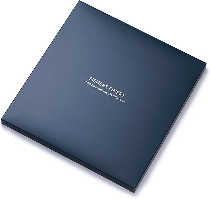 Fishers Finery 25mm 100% Pure Mulberry Silk Pillowcase (Lt Blue Queen)