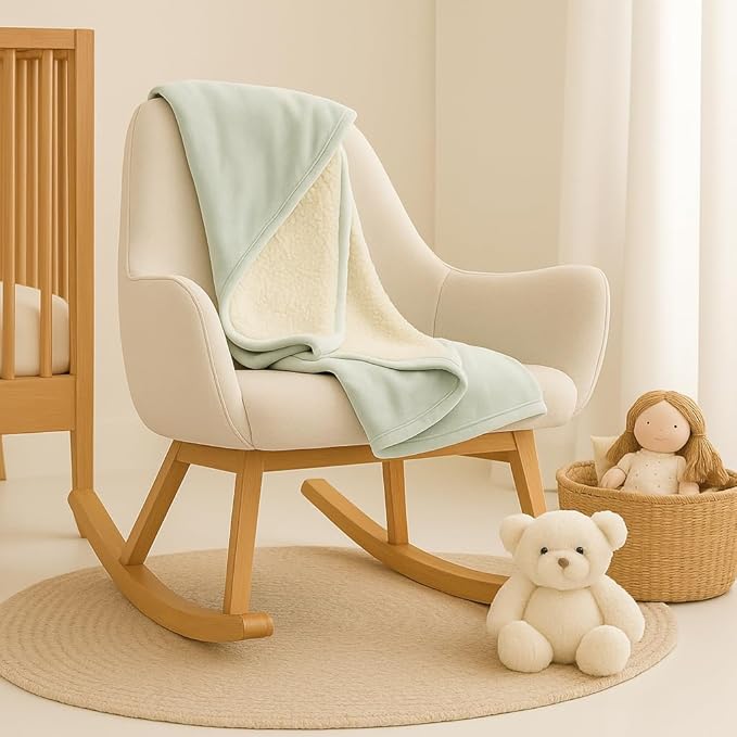 Ultra Plush 30x40 Super Soft Sherpa Baby Blanket, Durable, Machine Washable, Gentle on Baby's Skin - Ideal Baby Blankets for Boys & Girls