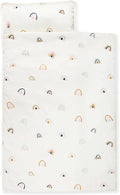 Makemake Organics GOTS Certified Organic Cotton Nap Mat with Detachable Pillow for Kids Soft Sleeping Bag for Toddlers, Boys, Girls - Ideal for Daycare, Preschool, Kindergarten