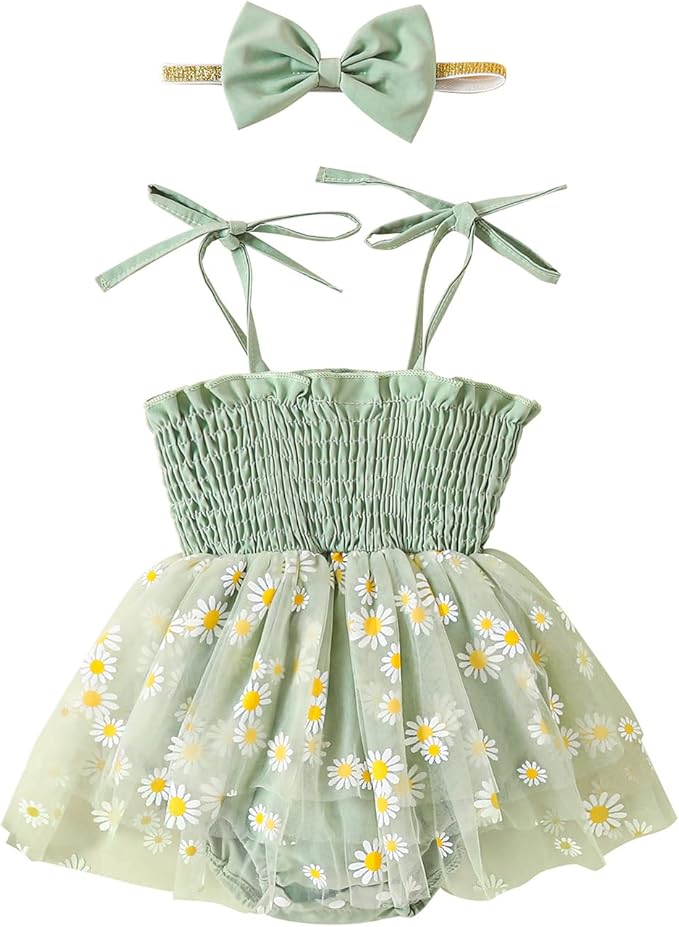 Meihuida Newborn Baby Girl Sleeveless Rompers Summer Clothes Cotton Bodysuit with Headband