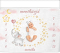 OLIVE OLIVIA Personalized Gifts for Baby with Customized Name, Baby Monthly Milestone Blanket for Baby Girl Boy, Baby Blanket, Perfect Custom Baby Blanket Gifts,60"x80"