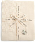 MON CHOU Knit Baby Blanket for Boys & Girls - Luxuriously Soft Pima Cotton for Crib, Nursery, or Stroller - Lightweight, Breathable Organic Cotton Baby Blanket - 30” x 37” (Ivory)