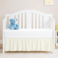 Ivory Crib Bed Skirt, Perfect for Nursery Crib for Boys & Girls with a 14" Drop and Size 28"x 52"
