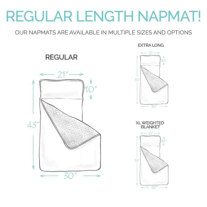JumpOff Jo Nap Mat for Kids - Cozy Kids Rest Mat with Removable Pillow and Ultra Soft Blanket for Preschool, Daycare, and Sleepovers - Zoo Train