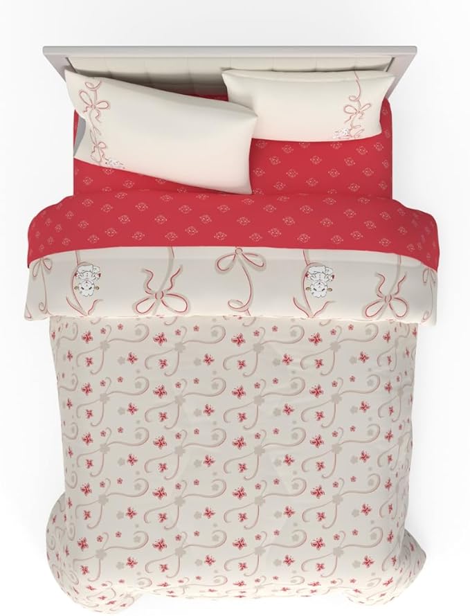 Lamb Chop Retro Classic 7 Piece Full Bedding Set - Super Soft Cozy Reversible Comforter and Sheet Set with Sham, (Officially Licensed Product) by Franco