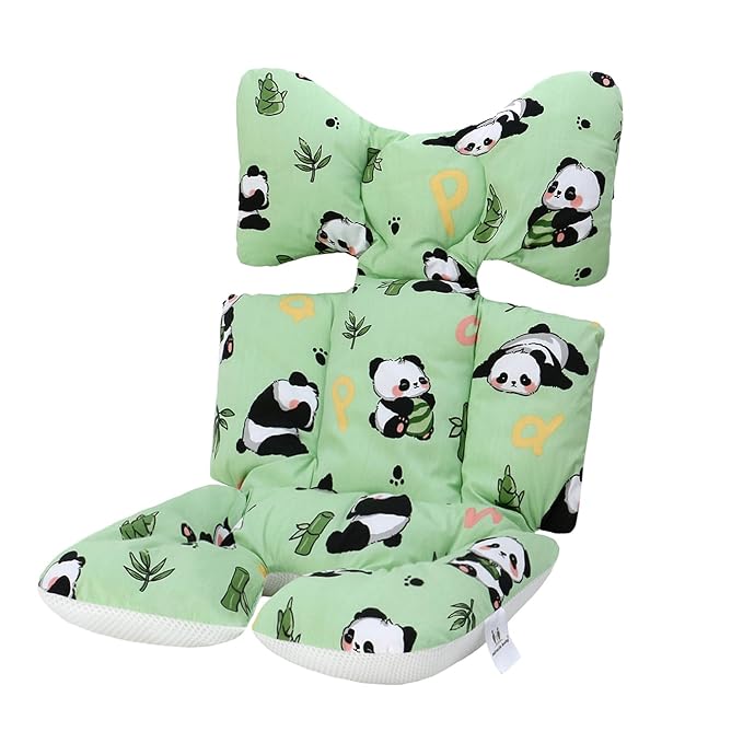 Baby Seat Pad Liner for Stroller, Universal Stroller Cushion Pad for Baby Soft and Breathable 3D Air Mesh Cotton Stroller Liner Insert Car Seat Insert (Panda)