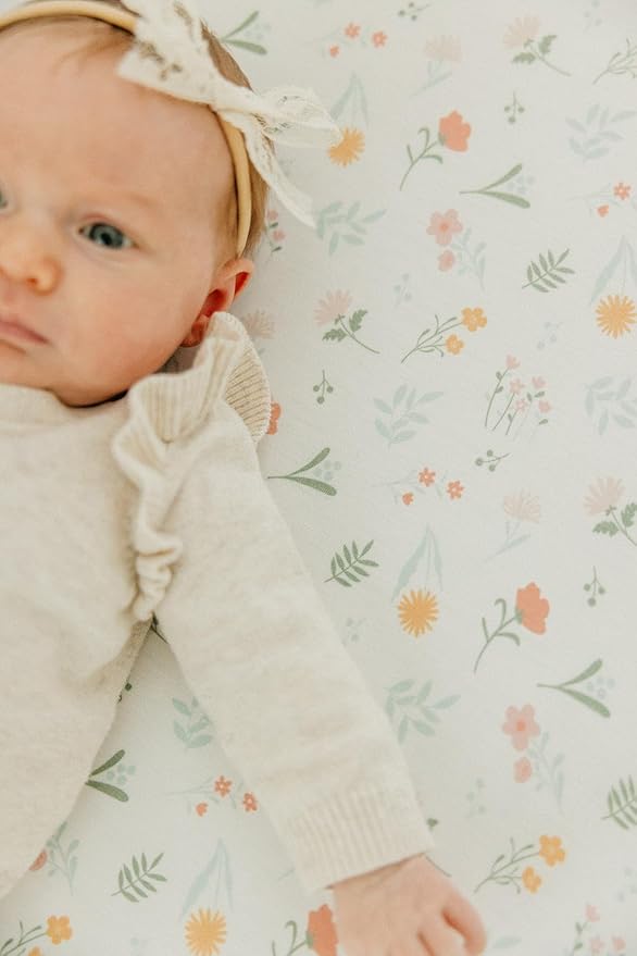 Premium Fitted Knit Crib Sheet/Toddler Sheet Mabel by Copper Pearl, CP-CRSH-0126-NSZ