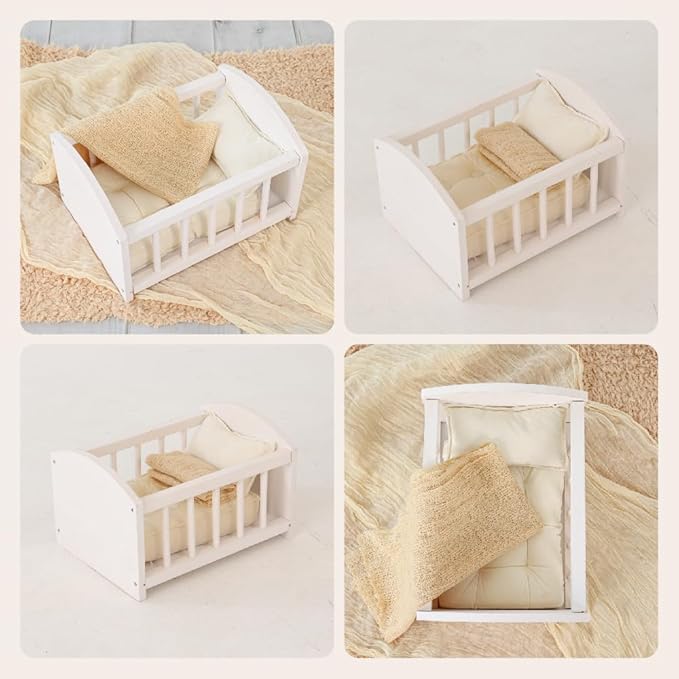 Kate Newborn Photography Props White Wooden Bed Props Posing Bed Posing Newborn Props for Baby Photography