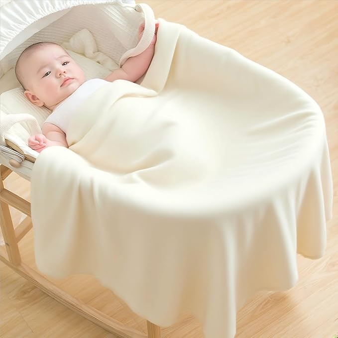 Organic 100% Cotton Multifunctional Blanket 40x40 Inches，Ultra-Soft for Baby & Home，Hypoallergenic, Machine Washable - for Travel, Nursery, Sofa & Camping