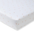 Burt's Bees Baby Essential Organic Cotton Fitted Crib Sheet, Breathable for Boy Girl Standard Crib & Toddler Mattresses