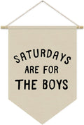 Saturdays Pennant Flag Banner, Boys Room Wall Hanging Decor for Playroom