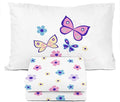 Sunny Side Up Flutter Toddler Sheet Set - 3 Piece Toddler Bedding Set Includes Pillow Cover - Super Soft Floral Microfiber Sheets