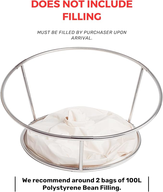 Newborn Photography Beanbag (Unfilled) 32″Donut Style, Travel Size Baby Posing Prop Vegan Leather Posing Pillow Poser Cushion with Handle for Baby Photoshoots, Studio, Home or On-The-Go Use