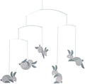 Circular Bunnies Hanging Nursery Mobile - 21 Inches - High Quality - Handmade in Denmark by Flensted