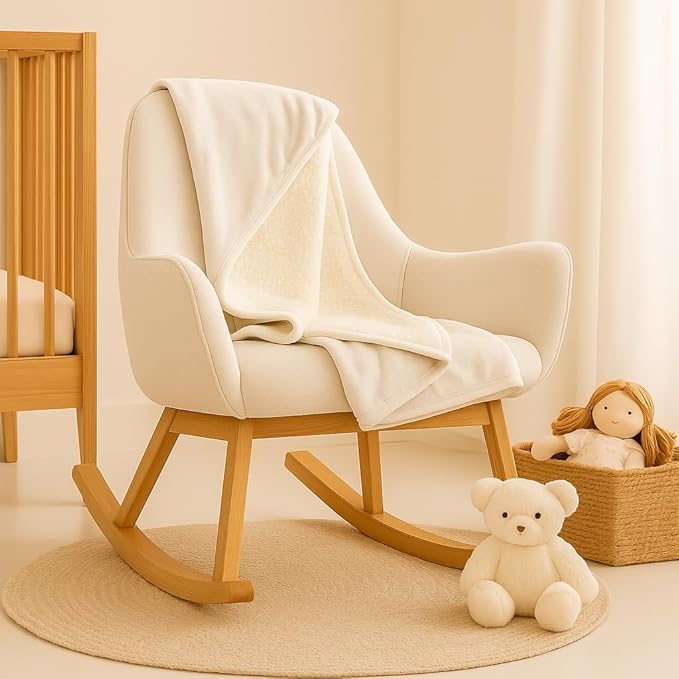 Ultra Plush 30x40 Super Soft Sherpa Baby Blanket, Durable, Machine Washable, Gentle on Baby's Skin - Ideal Baby Blankets for Boys & Girls, (Cream)