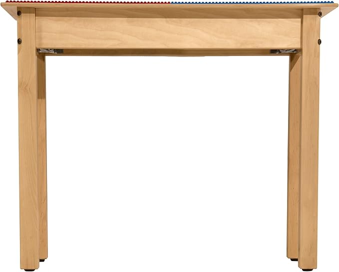 Contender Time-2-Play 30.75" W Rectangular Birch Plywood Red & Blue Lego Blocks Compatible Play Table with Storage, Activity Table for Kids Fun Activities [20" Long Legs]