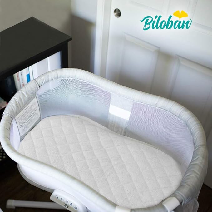 Waterproof Bassinet Mattress Pad Cover Compatible with Halo BassiNest Flex, Baby Bassinet, 2 Pack, Ultra Soft Surface, Breathable and Easy Care