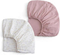 Muslin Crib Sheets for Girl Boy, 100% Cotton Neutral Baby Crib Sheets Fitted for Standard Crib Mattress, Soft and Breathable - 28"x 52", 2 Pack (Blossom, Pink)