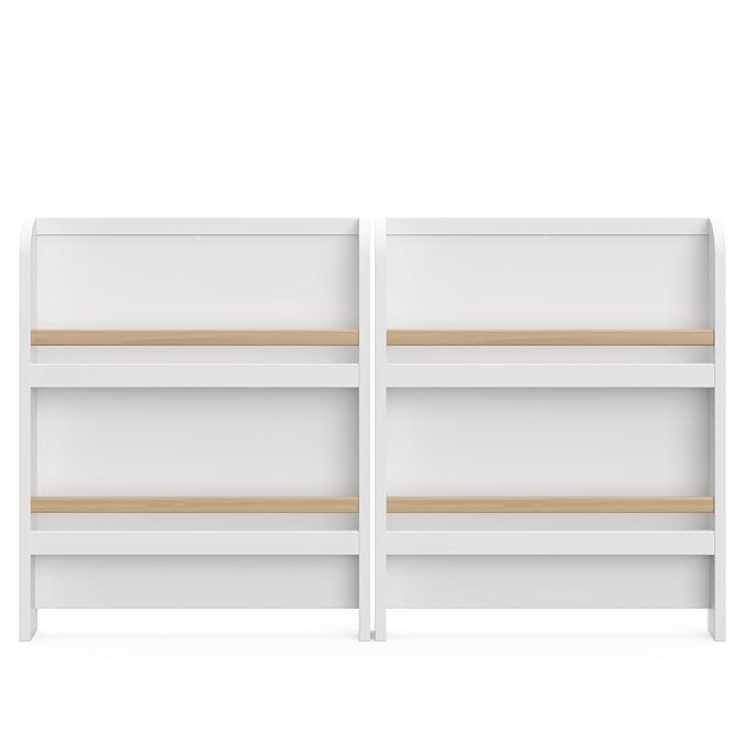 Graco Read-with-Me 4-in-1 Convertible Crib with Drawer (White with Driftwood) - GREENGUARD Gold Certified Converts to Toddler Bed, Daybed, and Functional Bookshelves