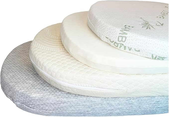 ORGANIC TEXTILES Organic Baby Mattress Topper with Wool Removable Cover - GOLS/GOTS Certified - Breathable - 2" Bassinet (30"x15")